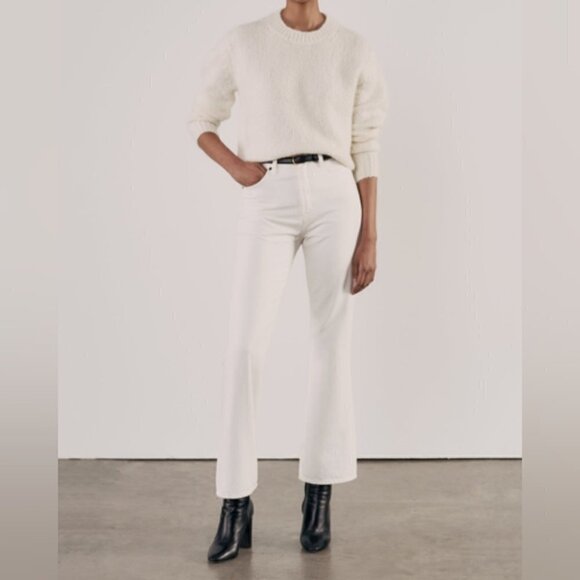 New Nili Lotan | Olympia Silk and Cashmere Sweater in Ivory - Picture 2 of 6